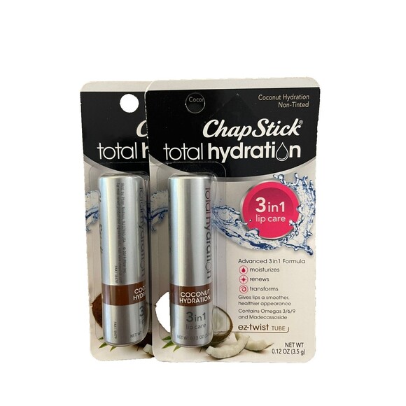 New 2 Chapstick total hydration coconut hydration 3 in 1 lip care - .12 oz - Picture 1 of 3